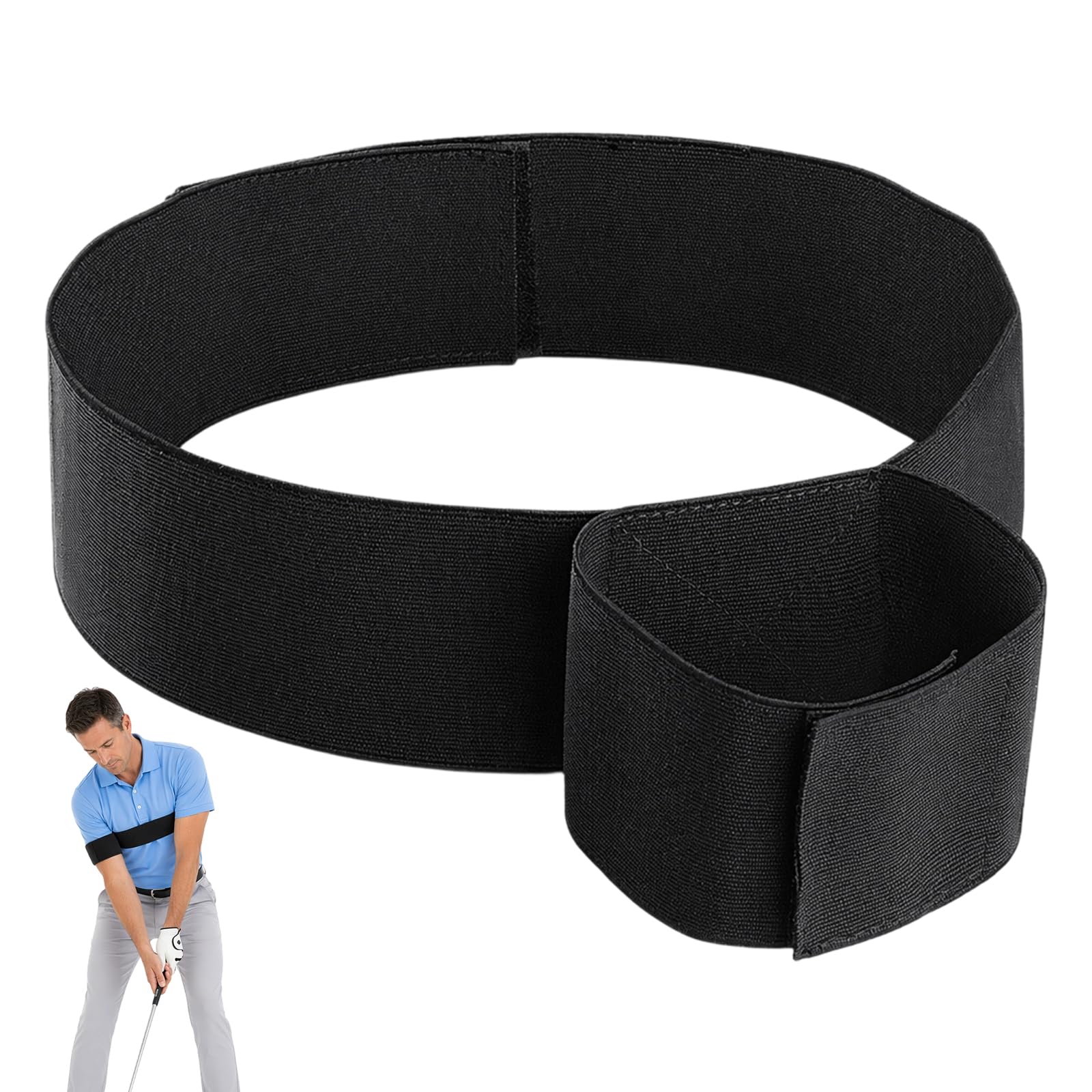 IAndhy TRS Slider Golf Aid, Adjustable Size Golf Training Aids for Swing Improvement, Magic Tape Golf Swing Trainer Tool for Home Practice & Driving Range Training