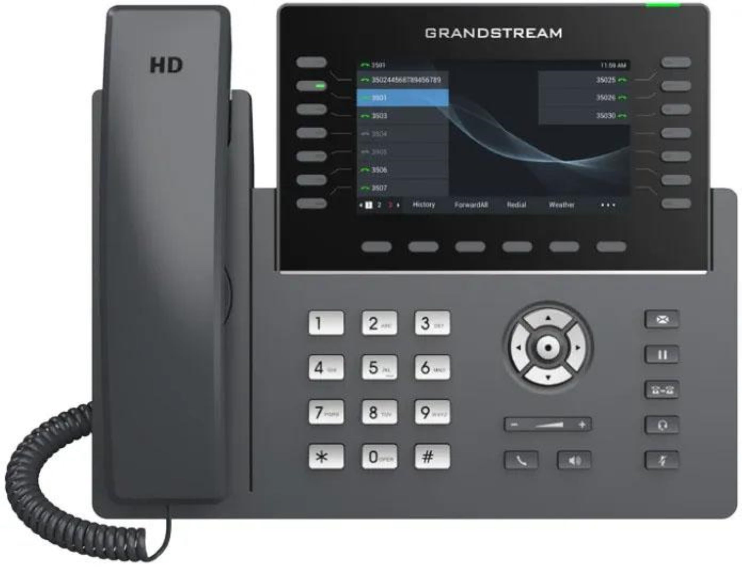 Grandstream GRP2650 IP Phone | 14 Lines, 6 SIP Accounts | 5" Color Display | Wi-Fi 5 | Dual Port Gigabit Ethernet with Built-in PoE