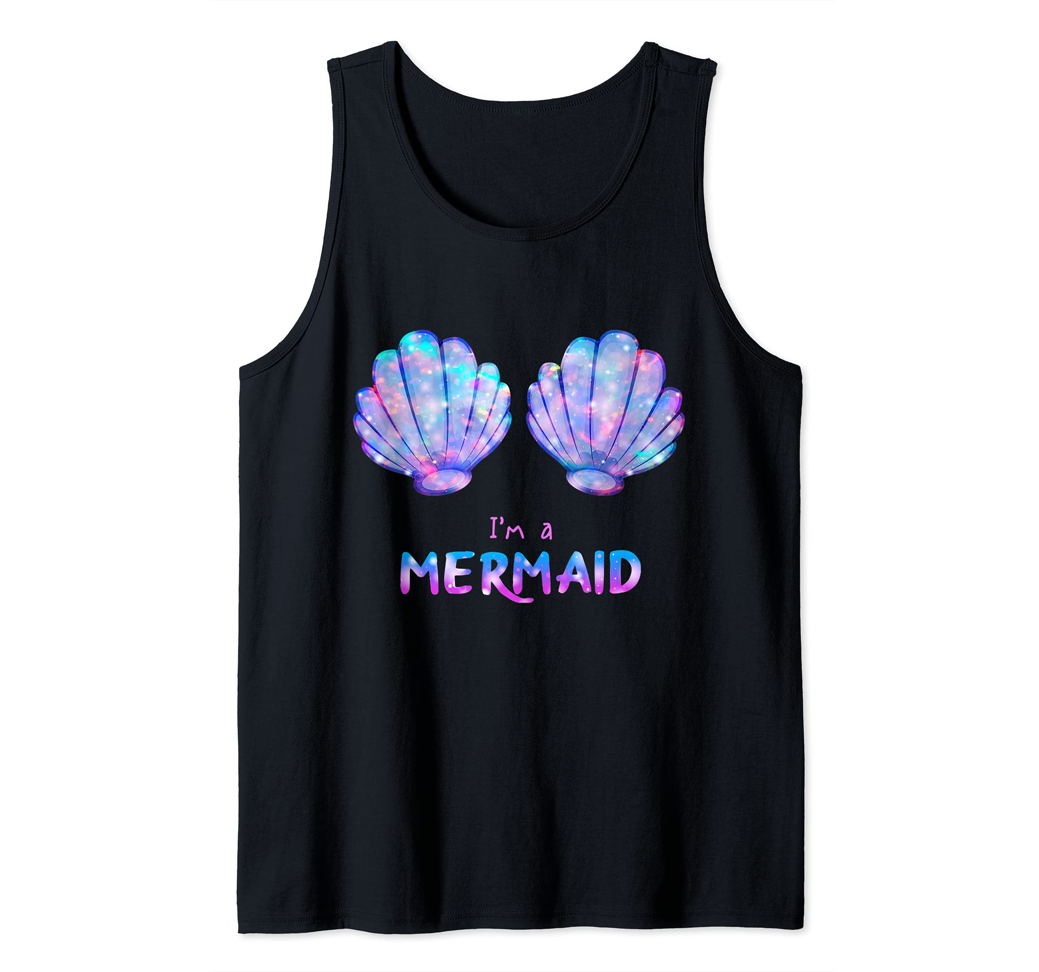 I'm A Mermaid Seashell Bra / Halloween Bikini Party Costume Tank Top