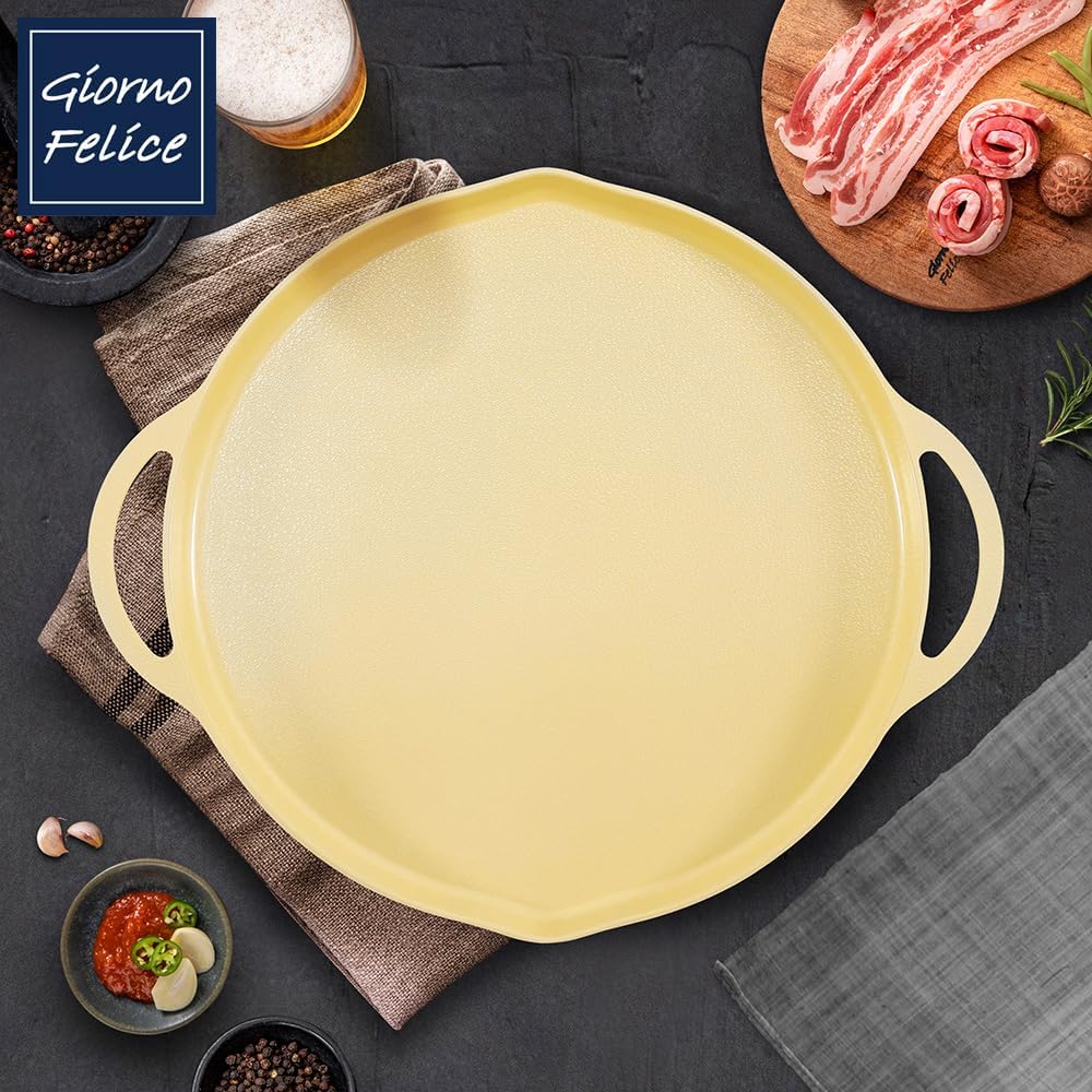 Giorno Felice The Whatever Griddle Pan for All Heat Source - Light Weight - Non-stick Korean BBQ Grill Pan (13.4”)