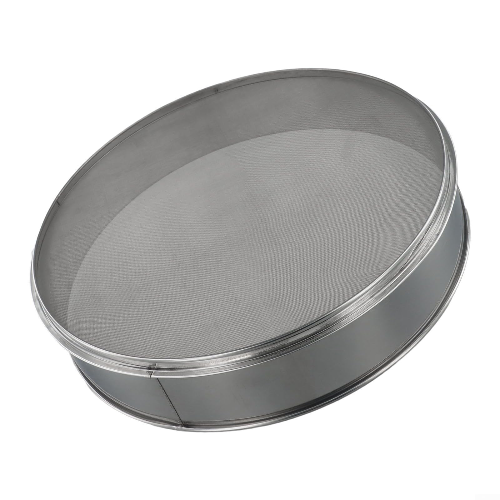 Stainless Steel Flour Sieve Fine Mesh Strainer Double Layer Oil Filter Screen Sifter,For Kitchen Baking Sugar Powder 40Cm