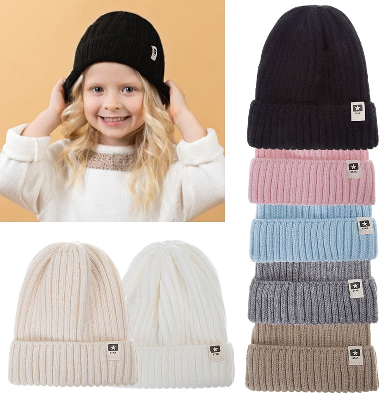Caps with Ear Protections Hat Knitted Winter Hat Skiing Camping Warm Bonnet Caps ' s Winter