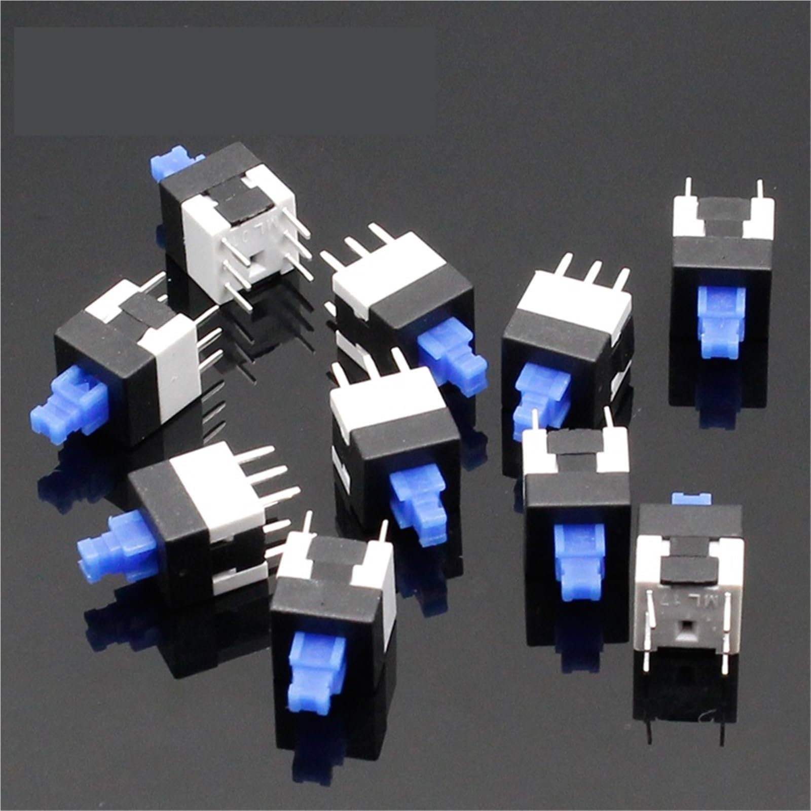 Interruttore a scatto 10 pezzi 8 * 8 Interruttore a pulsante doppia fila autobloccante 6 piedi