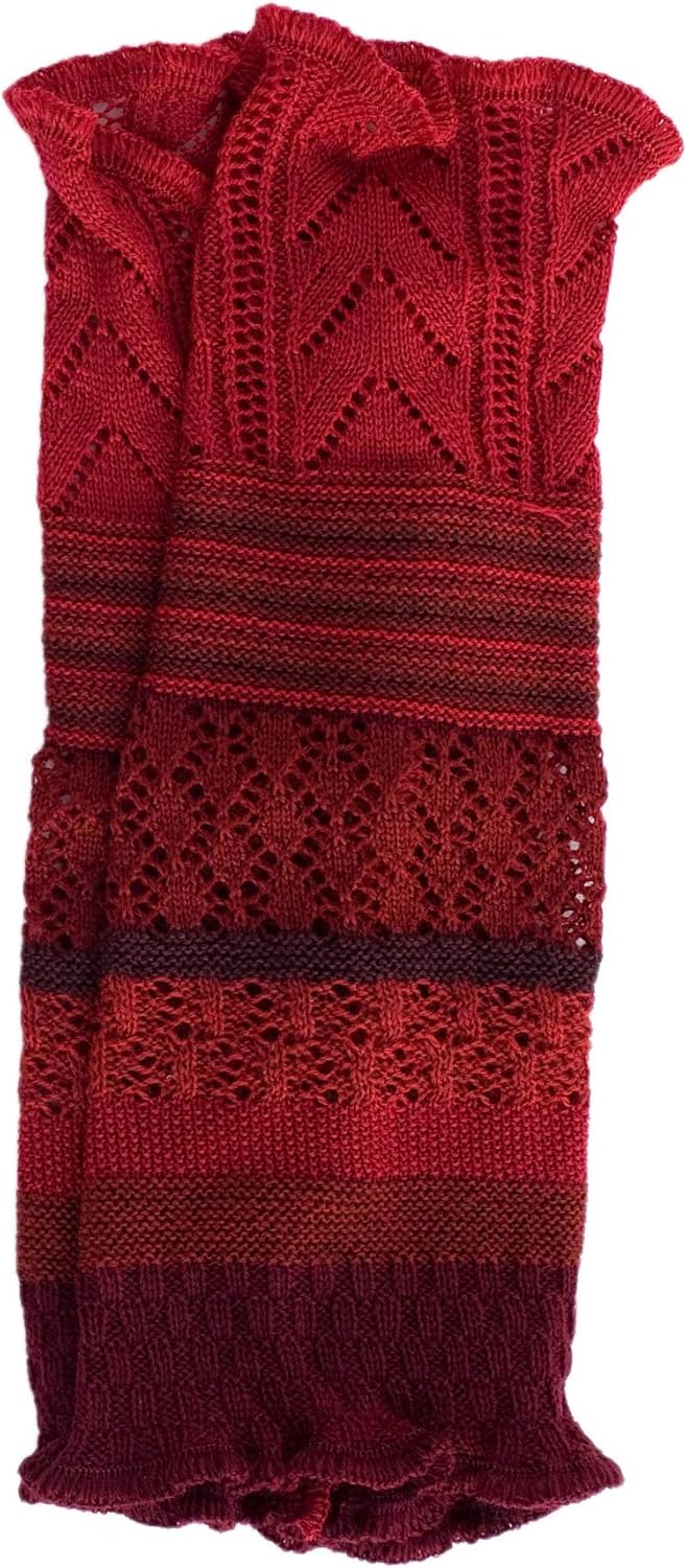 invero, Merino armwarmers Ruby meerkleurig, 100% wol, zand, Eén maat