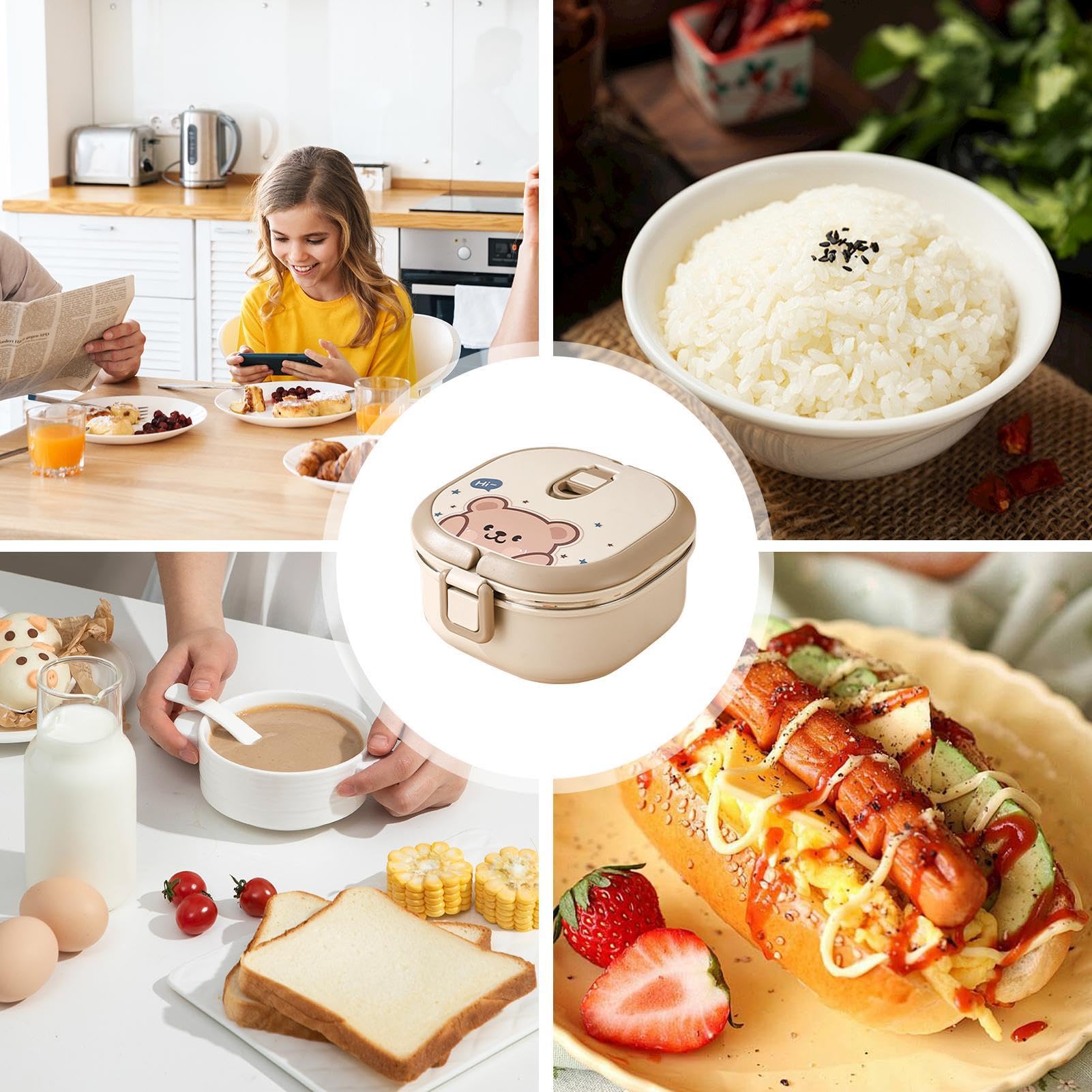 Amazon | Rebornsun ポータブル保温ランチボックス、大人用保温