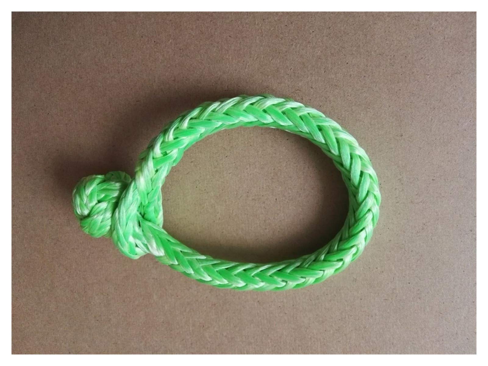 Winch Rope, Green 6mm*80mm Synthetic Rope Shackle,Soft Shackles for Yacht,UHMWPE Recovery Grip