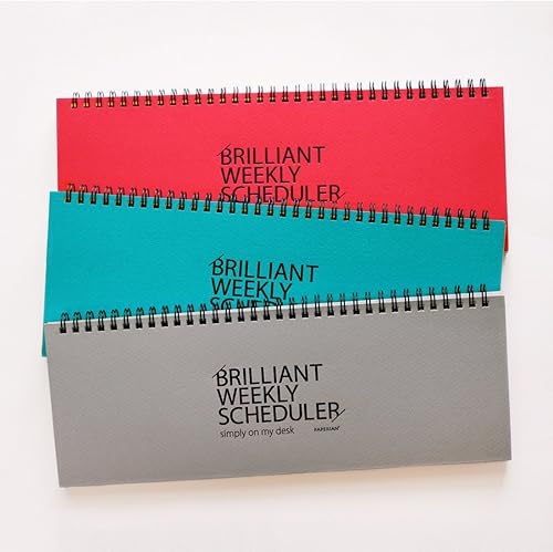 Miniatura 9 de PAPERIAN Brilliant Weekly Scheduler planificador semanal sin fechas, Gris