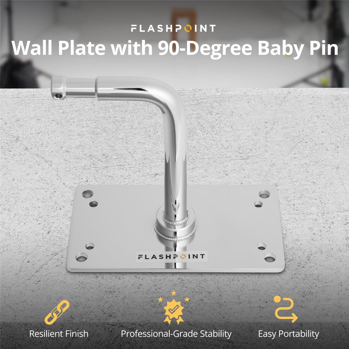 Flashpoint Wall Plate with 90-Degree Baby Pin
