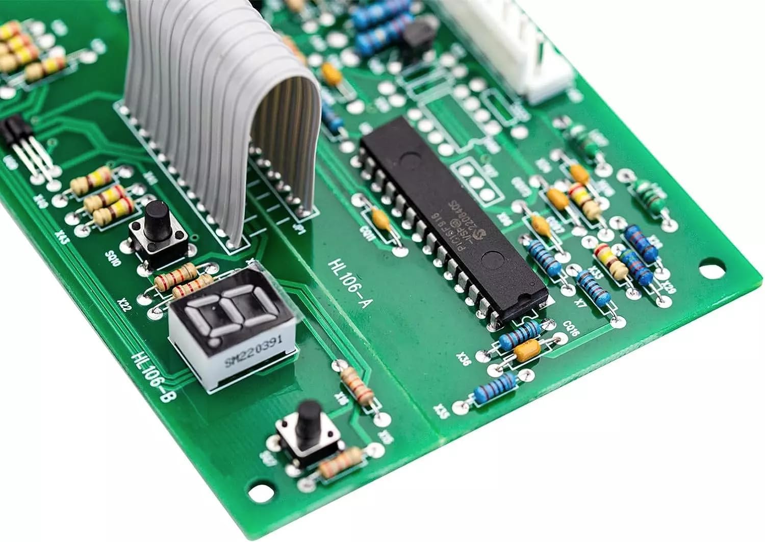 Detailed close-up of a section of the Jazz Control Board, showing an integrated circuit and small components.