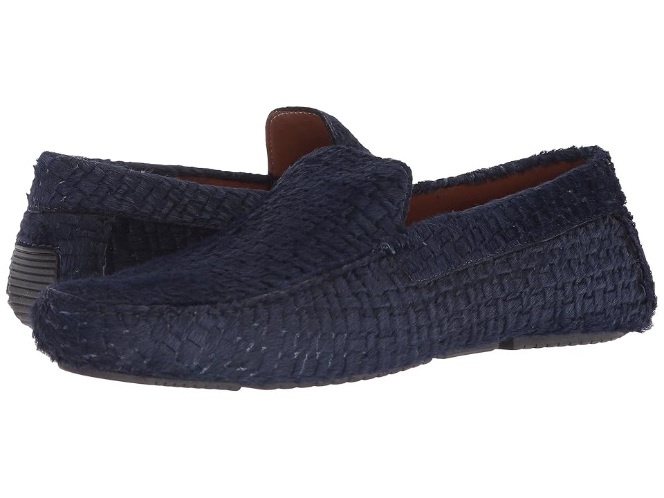 

Aquatalia Bryce (Navy Embossed Haircalf) Men's Slip on Shoes