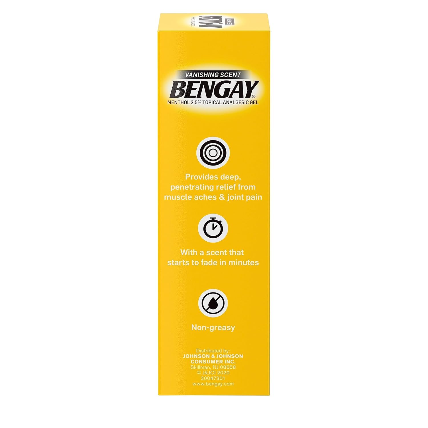 Bengay Menthol Relieving Gel Vanishing Scent 2 OZ - Buy Packs and Save (Pack of 6)