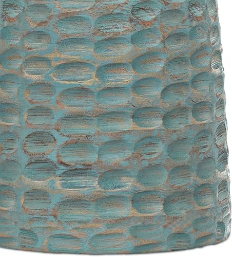 Miniatura 10 de SIMPLIHOME Boyd - Mesa auxiliar redonda de madera maciza de mango de 13 pulgadas de ancho en lavado verde azulado, mesita de noche contemporánea