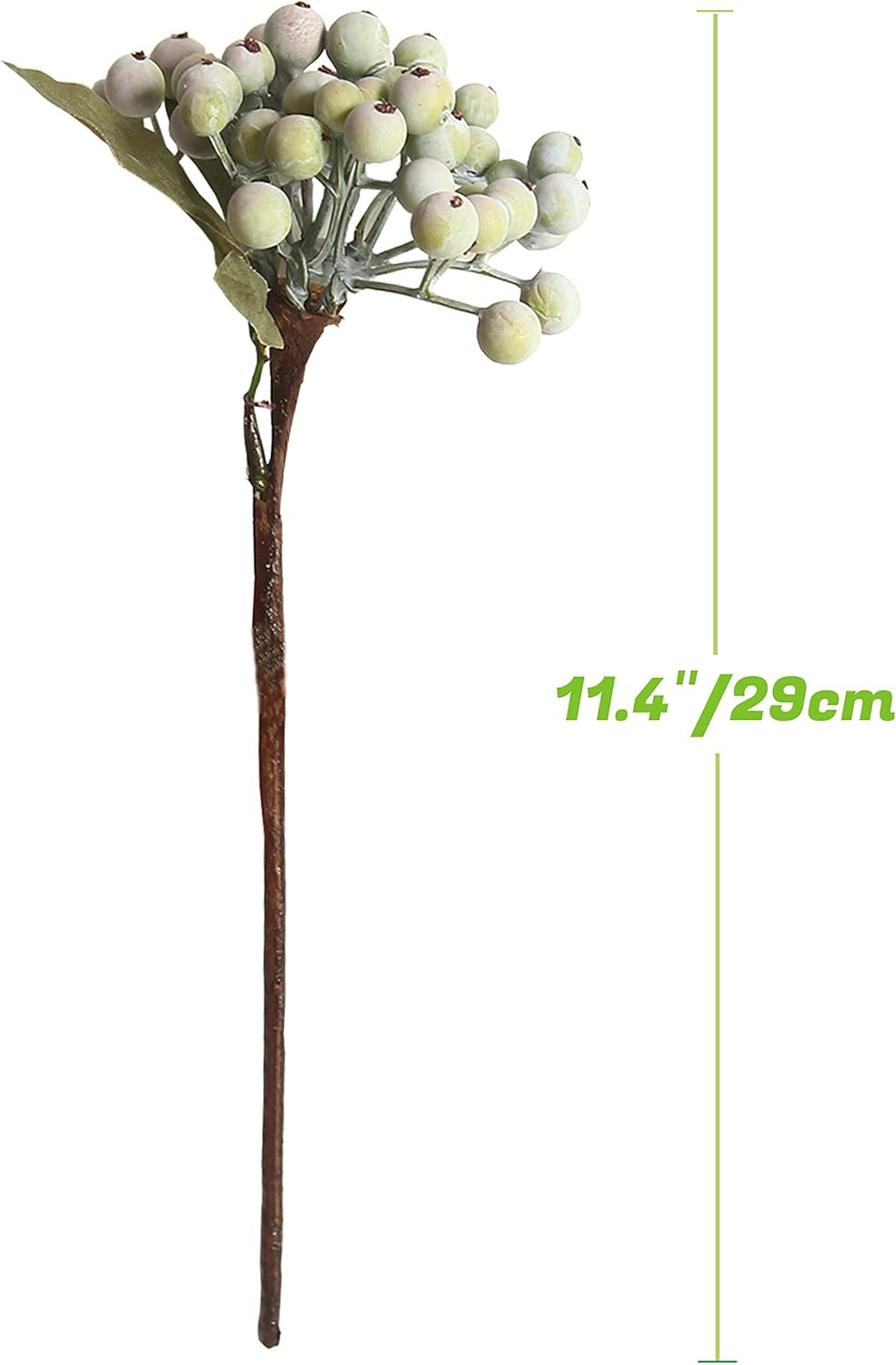 8 Bundles of 11.4" Artificial Berry Stems Floral Sprays Berry Fruit Picks for Home Décor Office Restaurant Wedding Garden Patio Shop Window Photography Props(Pinkish Green)