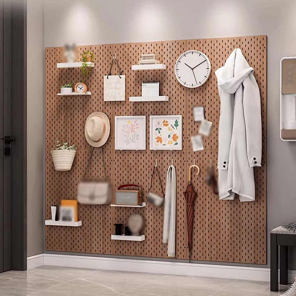 Garagen Werkzeugaufbewahrungs Pegboard, Quadratischer Büro Wandorganisator, 4er-Set