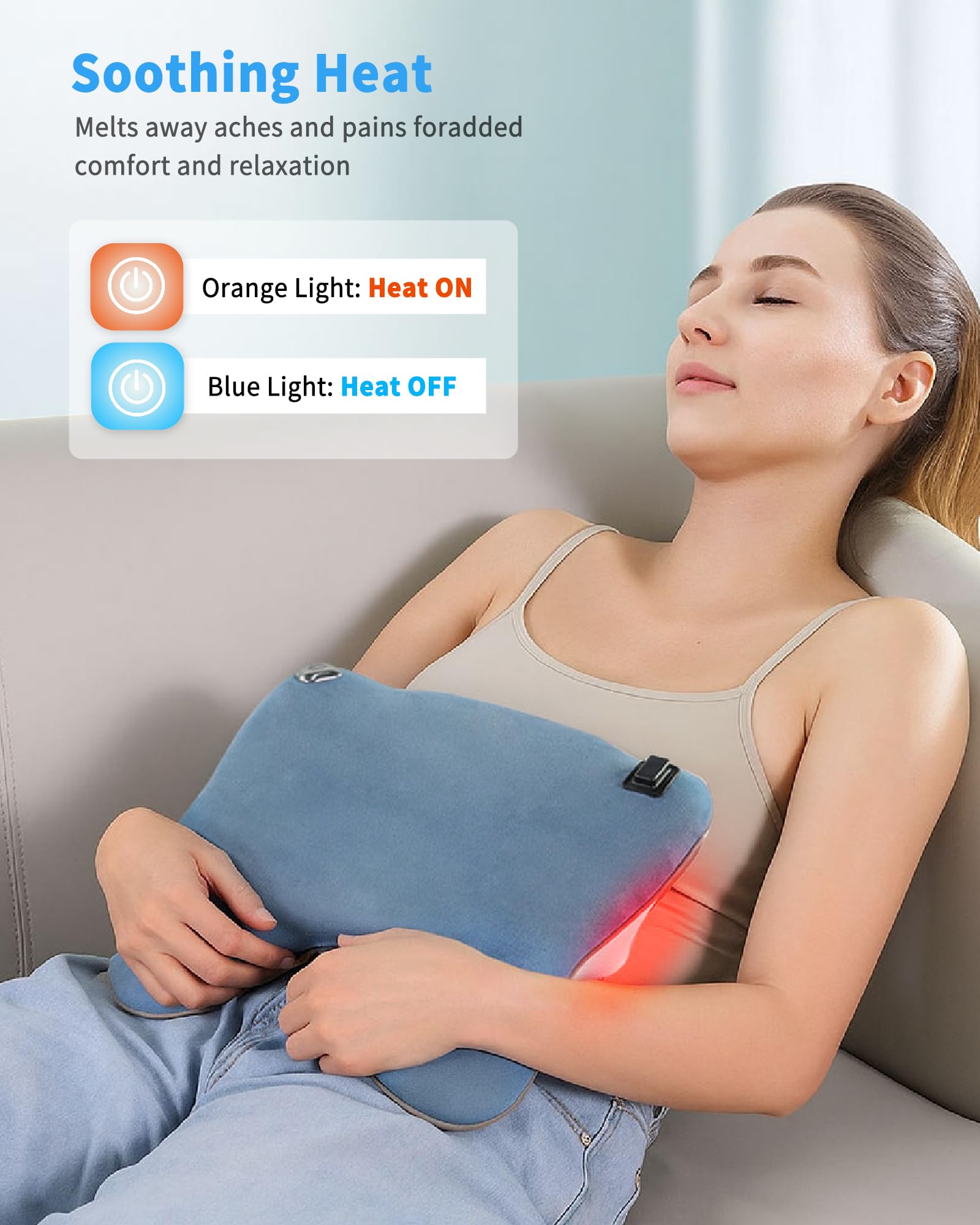 OWAYS Shiatsu Nacken- und Rückenmassagegerät mit Wärme, schnurloses Rückenmassagegerät zur Schmerzlinderung Tiefengewebe, 4D Kneten Nackenmassagekissen für Rücken, Schulter, Beine