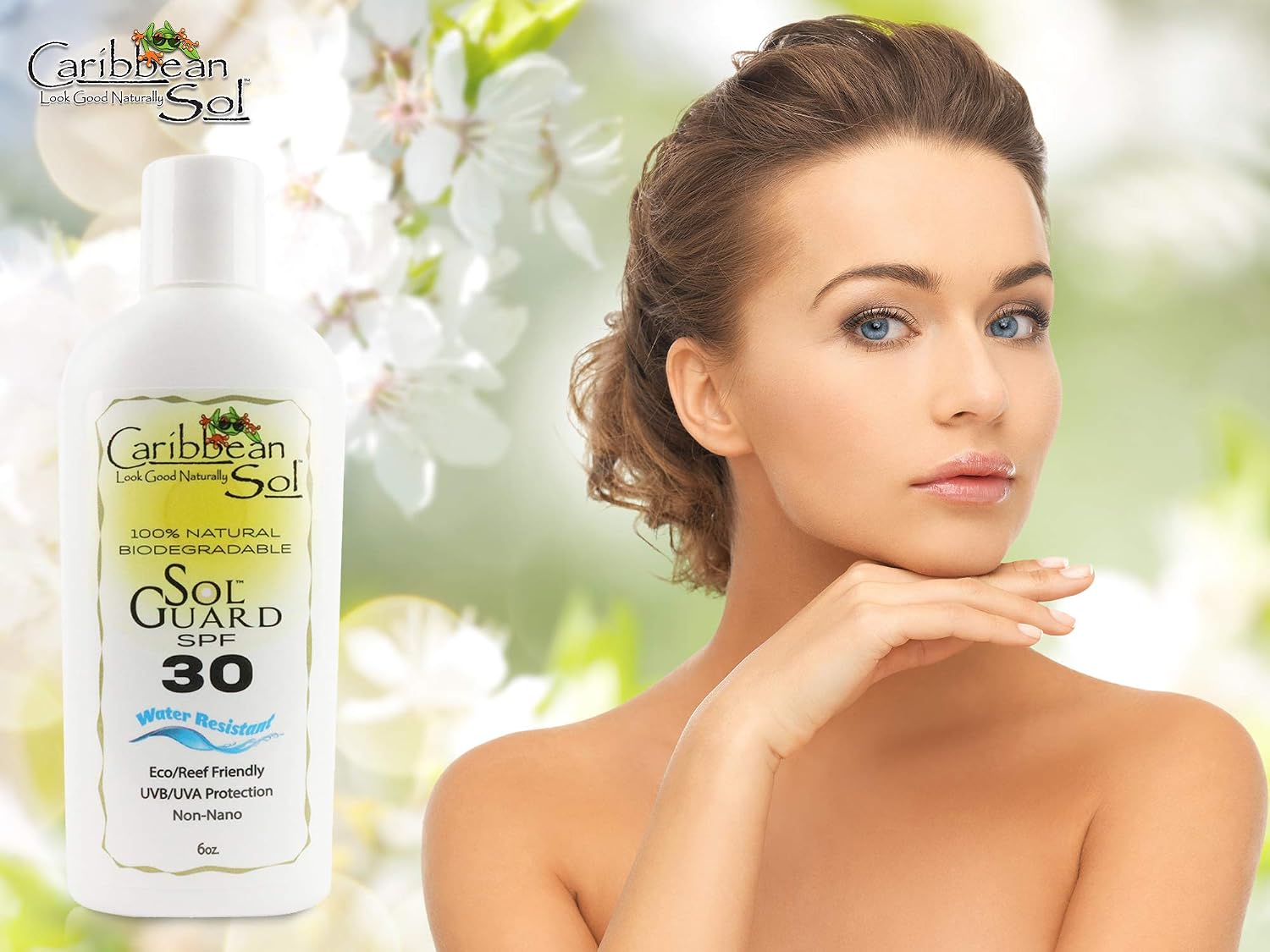Caribbean Solutions Sol Guard SPF 30 Natural Water Resistant Sun Block, 6 Ounce