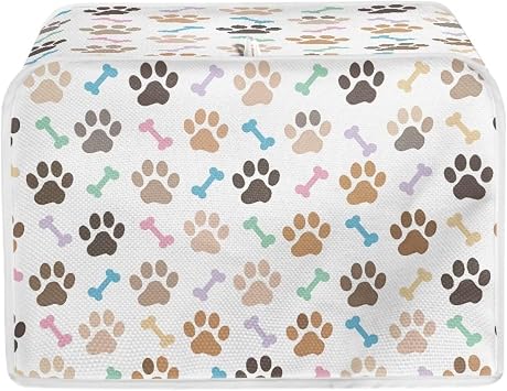 Dog Paws Bone Toaster Cover Reversible Toaster Appliance Dust Cover Cozy Free From Dust And Fingerprint Machine Washable Small Appliance Toaster Dust Cover