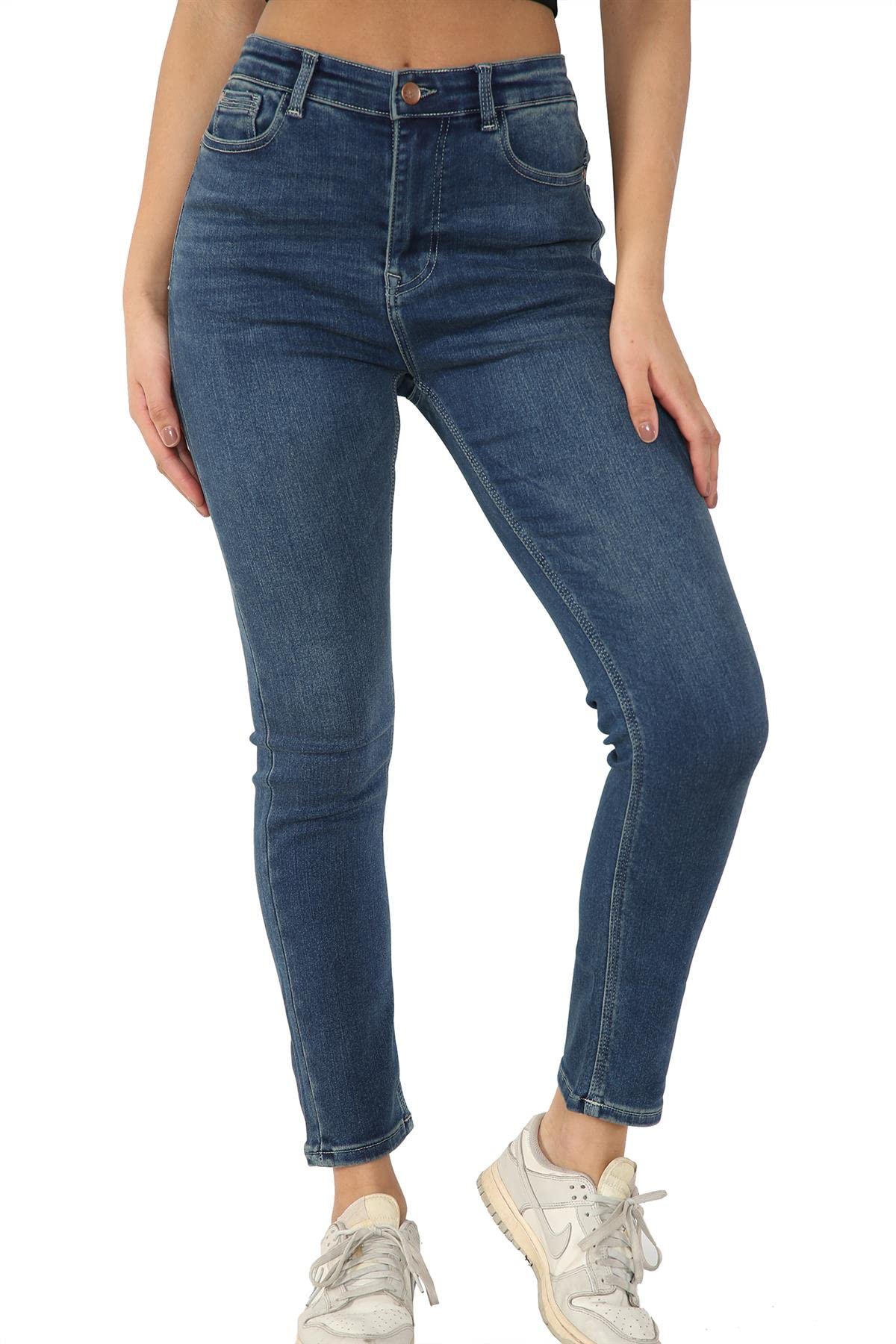 – Womens Magic Shaping Skinny Fit Jeans Stretch High Waisted Ladies Denim Trousers Size 10-24