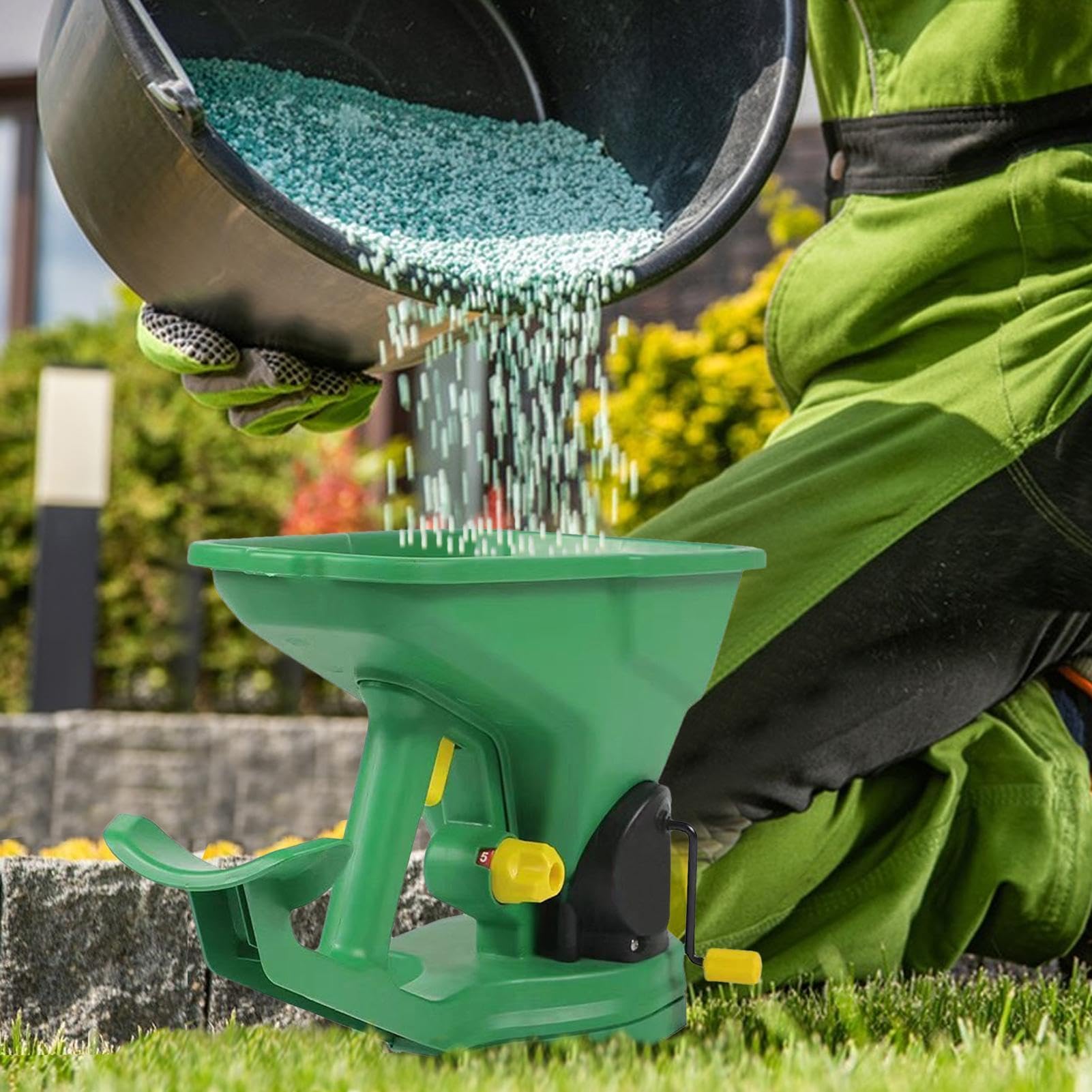 Esparcidor De Mano Para Fertilizante De Césped Control Ajustable Ahorro De | Esparcidor de Fertilizante para Césped, Jardín y Pasto Para Viveros Invernaderos Patio Y