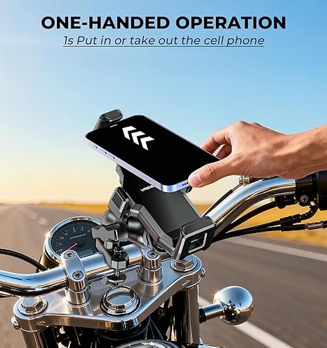 Miniatura 3 de Soporte de teléfono para motocicleta amortiguador de vibraciones bloqueo seguro de alta velocidad Soporte para teléfono celular de motocicleta