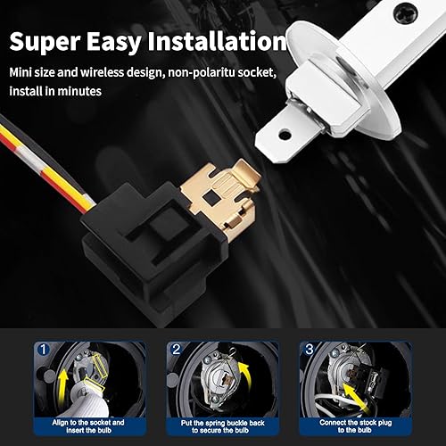 Miniatura 43 de Bombillas H4, luz antiniebla 9003/HB2, 6000K blanco frío, Plug and Play, IP67, paquete de 2