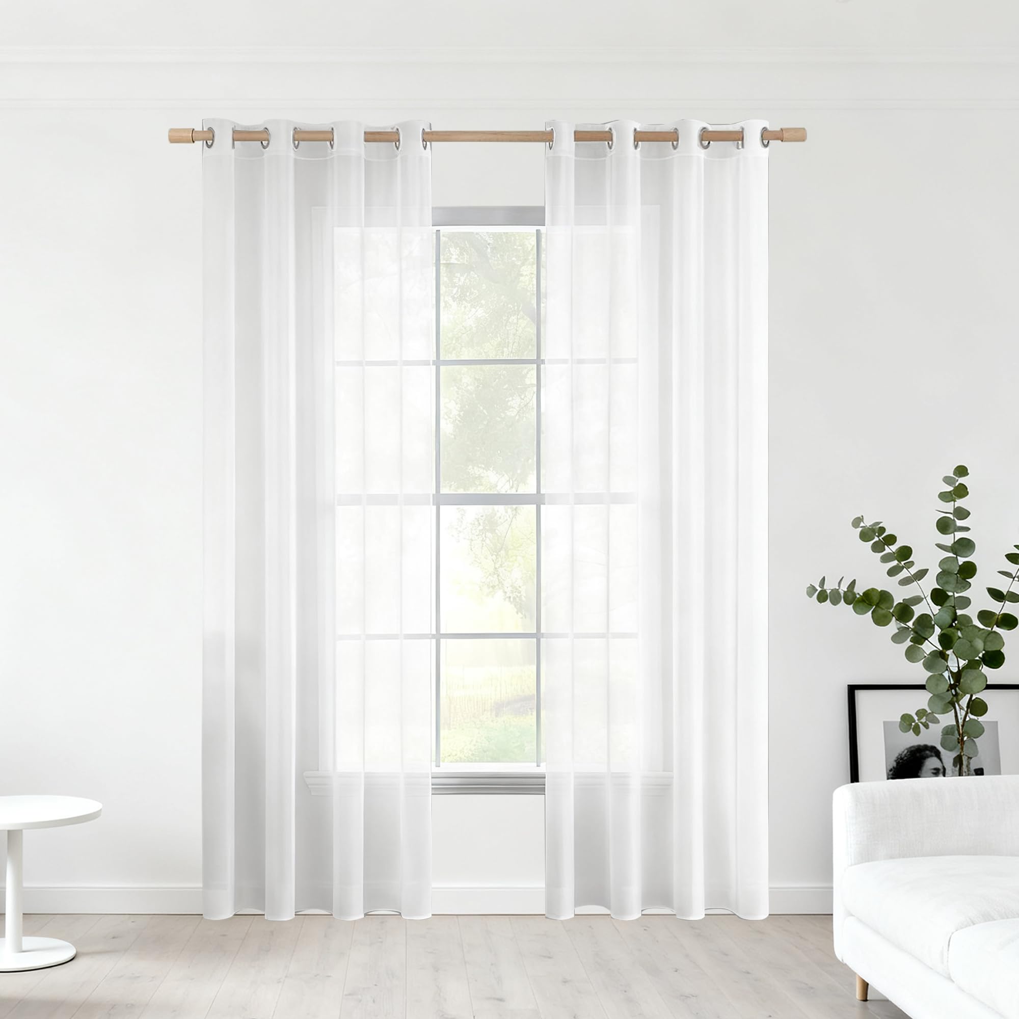 Rideau voile blanc pour chambre de fille et ambiance douce de balcon