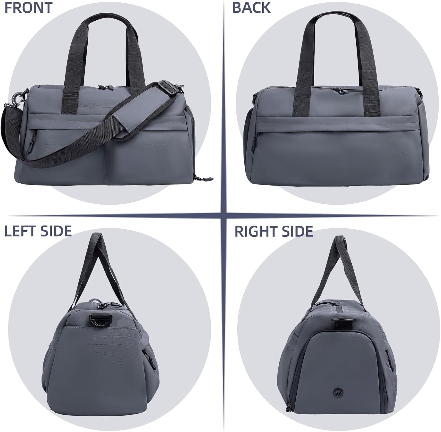 Sports Workout Duffel Bag - Waterproof Gym Bag with Shoe Compartment & Wet Pocket | Overnight Weekender - Image 5