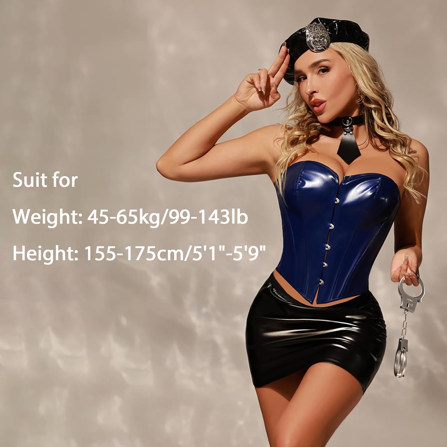 Sexy Valentines Police Costume Woman Valentines Day Gifts for Her Sexy Lingerie Sets Exotic Female Police Officer Cop Halloween Costumes Women Cosplay Naughty Outfits - Image 7