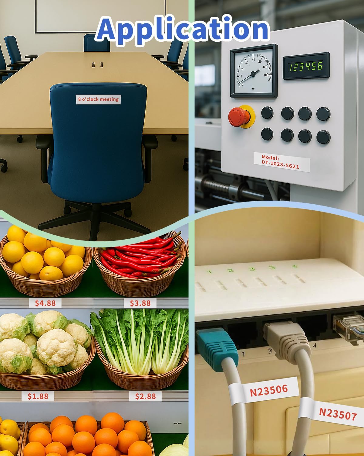 Oozmas TZe-242 18mm 0.7 Laminated Tape Compatible with Brother P-Touch Label Maker Tape 18 mm TZe221 Ptouch Red on White for PTD410 PT-D400 PT-D460BT PT-P700BT Refill, 3/4 Inch, 4 Pack - Image 8