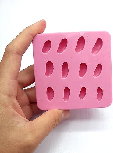 Vista 4 de Molde realista de frijoles rojos, molde de frijoles rojos, molde de comida falsa, molde de silicona de frijoles