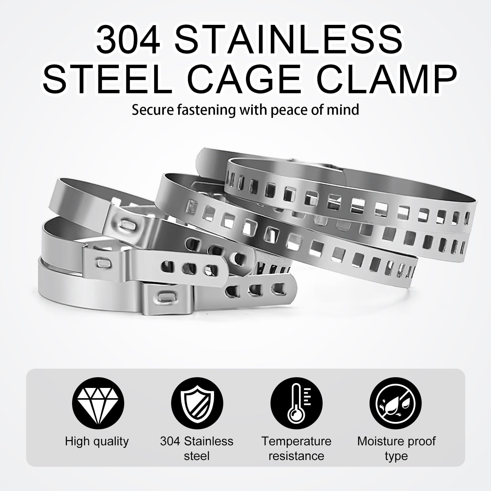 Kit 10 Fascette Per Giunto Omocinetico - Morsetti Metallici Regolabili Per Auto E ATV - 5 Grandi E 5 Piccole - Foto 2