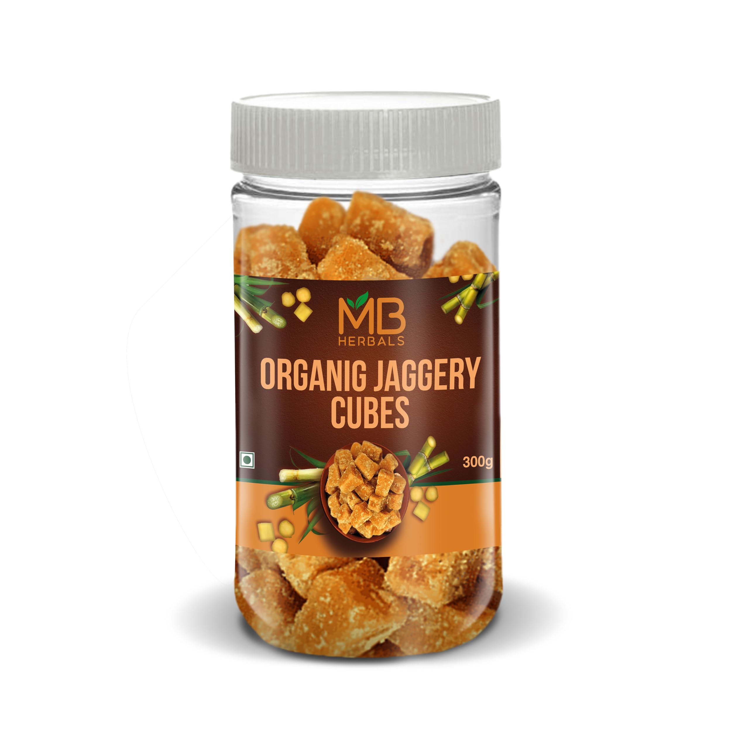 MB Herbals Jaggery cubes 300 grams | Jaggery bites | Natural Sweetner | Gur bites | Gud bites | bite size jaggery