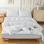 HOSUR 掛け布団カバー シングル しっとり柔らか フリル付き 掛布団カバー ベッドカバー 洋式 和式 ベッド用 こだわり掛け布団カバー 布団用 洗い替え 柔らか 優しい 肌触り 速乾タイプ(ホワイト150*210cm)
