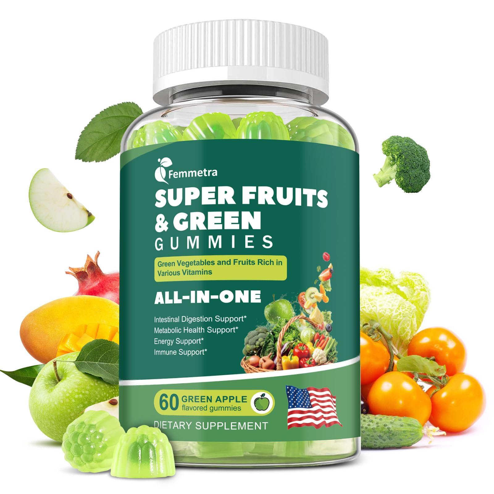 61-in-1 Supergreens Daily Gummies for Women and Men