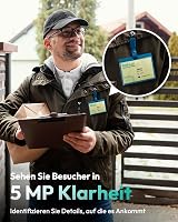 BOTSLAB 5MP Vezeték Nélküli Videó Kaputelefon, 360° Panoráma Nézet, AI/Radar/PIR Érzékelés, Akkumulátoros, Kétirányú Hang, Havi Díj Nélkül 4