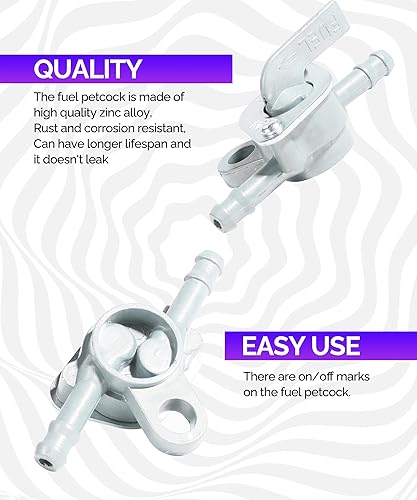 Miniatura 3 de RACOONA Válvula de cierre de combustible, válvula de cierre de gasolina en línea, accesorios de automóvil, válvula de grifo de tanque de combustible