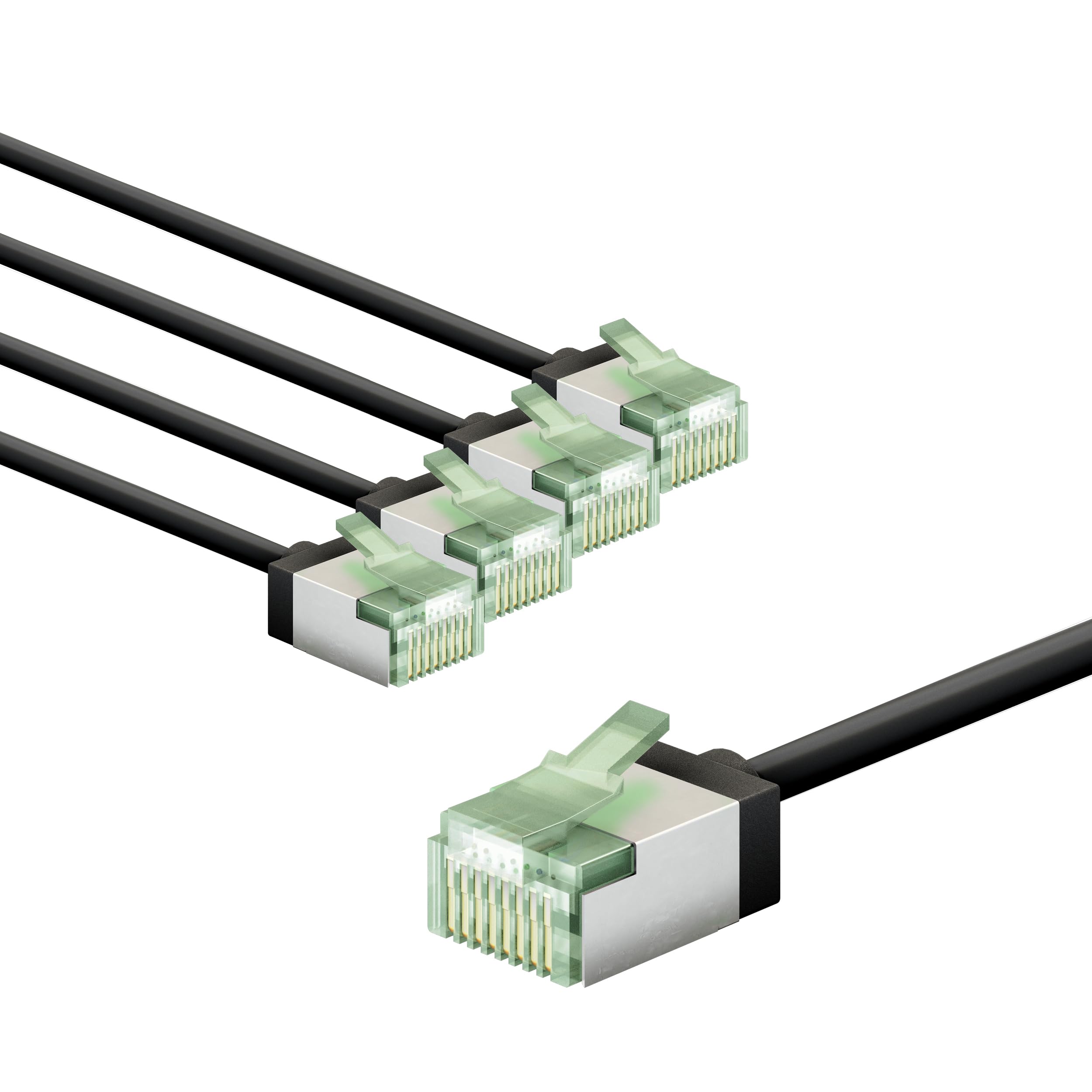 goobay CAT 8.1 network cable in a set of 5/shielded patch cable, super-flexible, U/FTP/CU Ethernet cable, PiMF