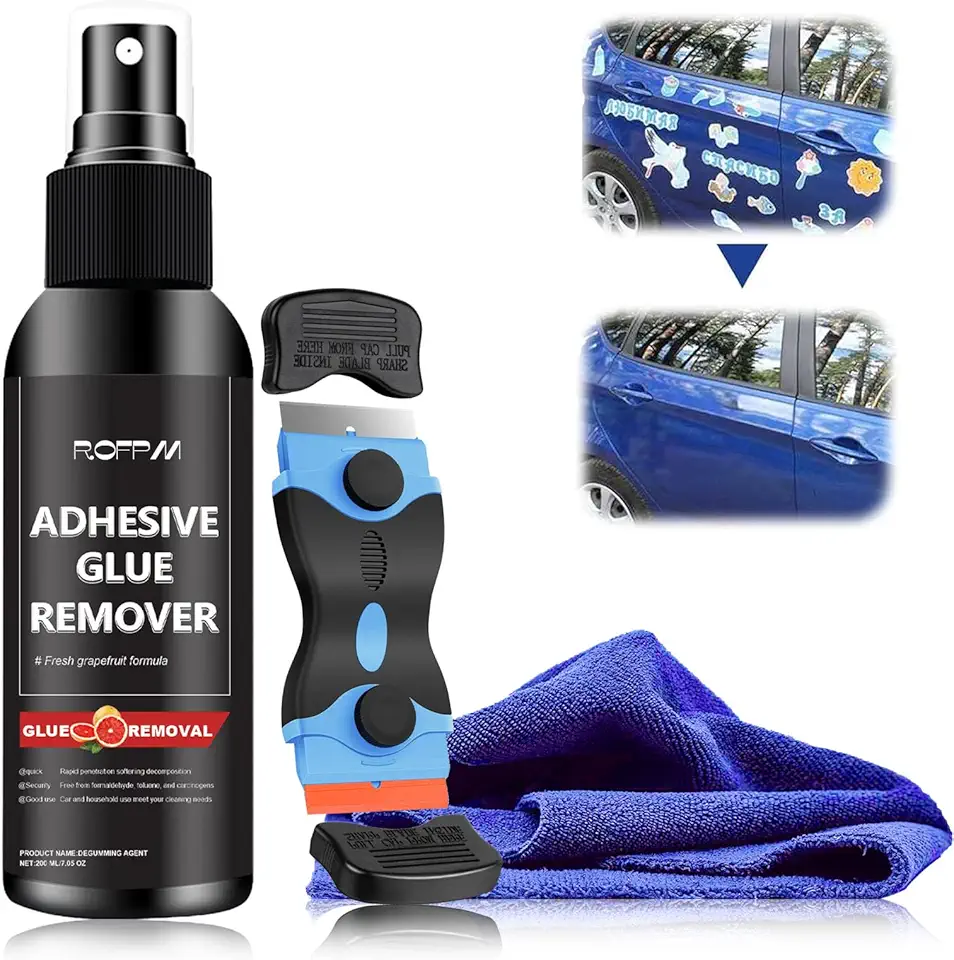 Removedor de adesivo, removedor rápido de cola, removedor de adesivo automotivo para papel de parede, adesivos, etiquetas (200 ml)