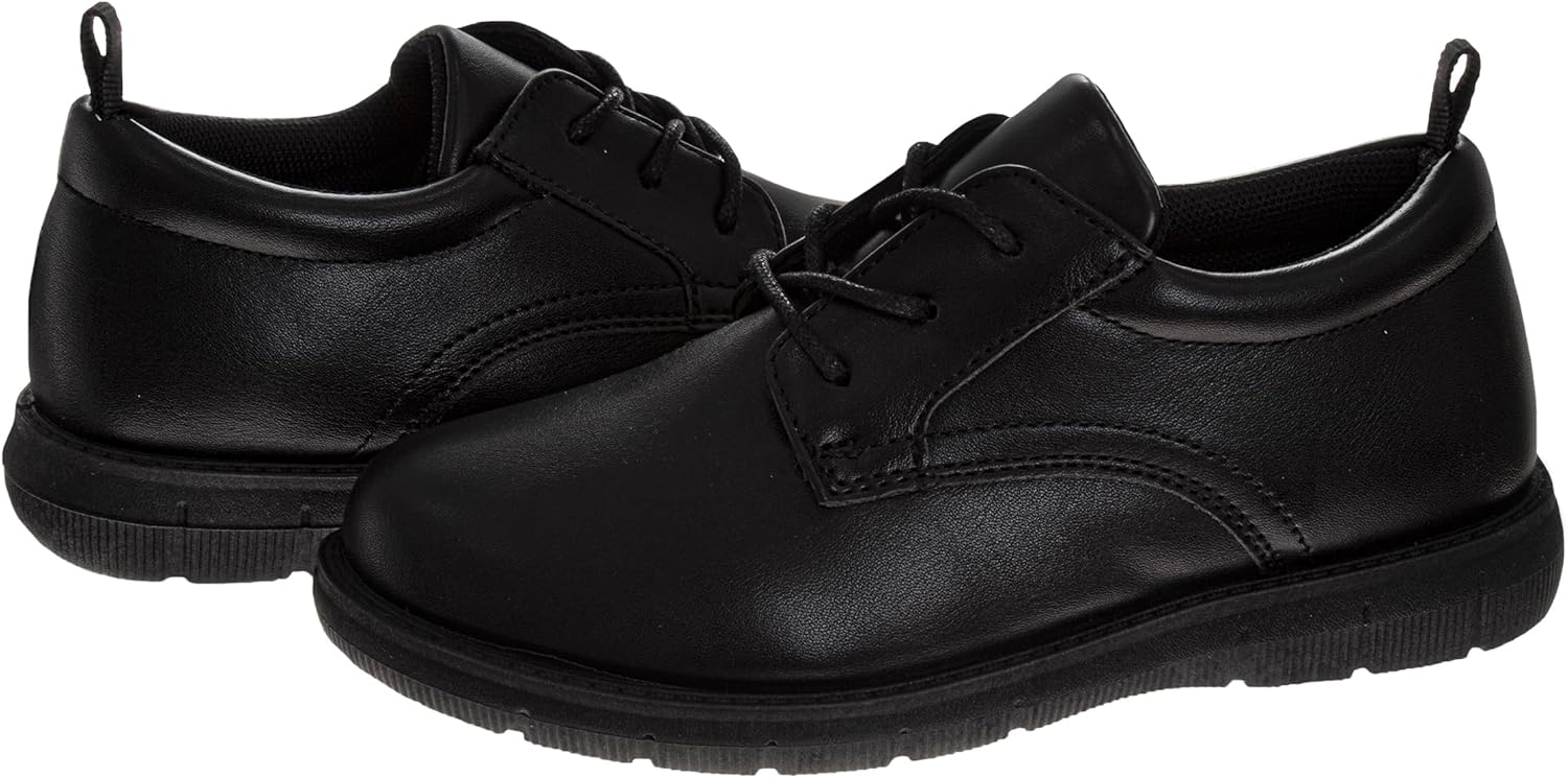 Josmo Boys Dress Oxford Shoes Wingtip Formal Lace-Up School Uniform Wedding Church Shoes for Kids Size 11-13 Little Kid 1-4 Big Kid