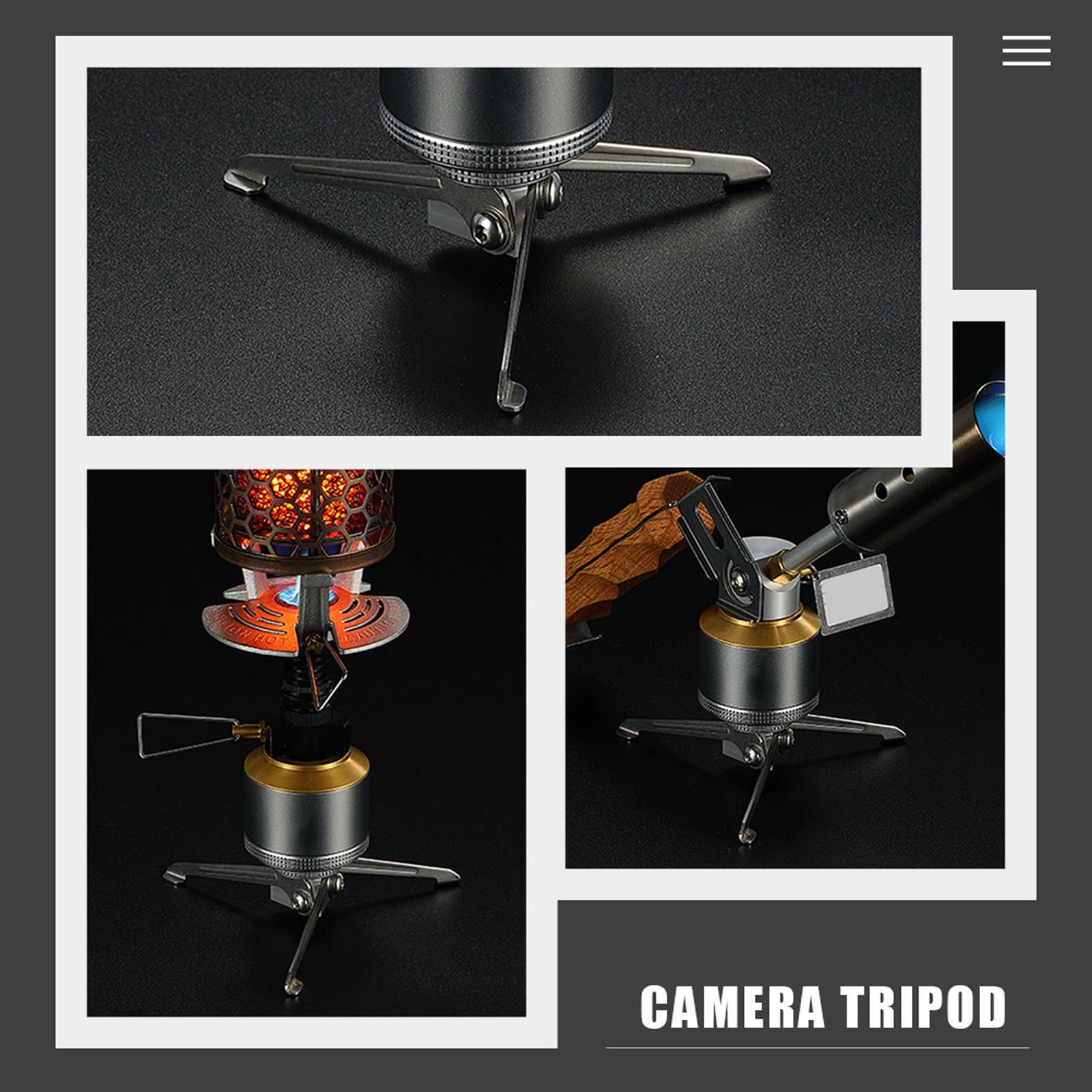 Operitacx Treppiede Portatile per Smartphone e Fotocamera Supporto Pieghevole Regolabile in Materiale Resistente per Campeggio e Escursionismo