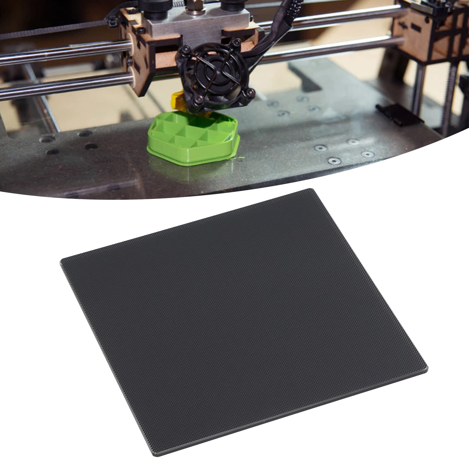 Upgraded 3D Printer Tempered Glass Plate Build Glass Bed Tempered Glass Bed, Microporous Coating Build Plate Heat Bed 3D Printer Accessory 180x180x4mm 3D Printer Bed Adhesive