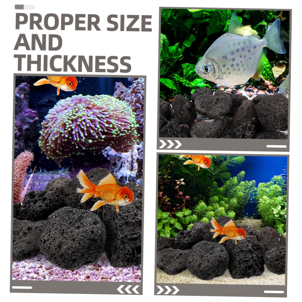 Parliky 1 Pack Rock Aquarium Volcanic Rock for Plants Aquarium Decoration Volcanic Stone Ornament Decorative Stone for Potted Plants Volcanic Rock - Image 2