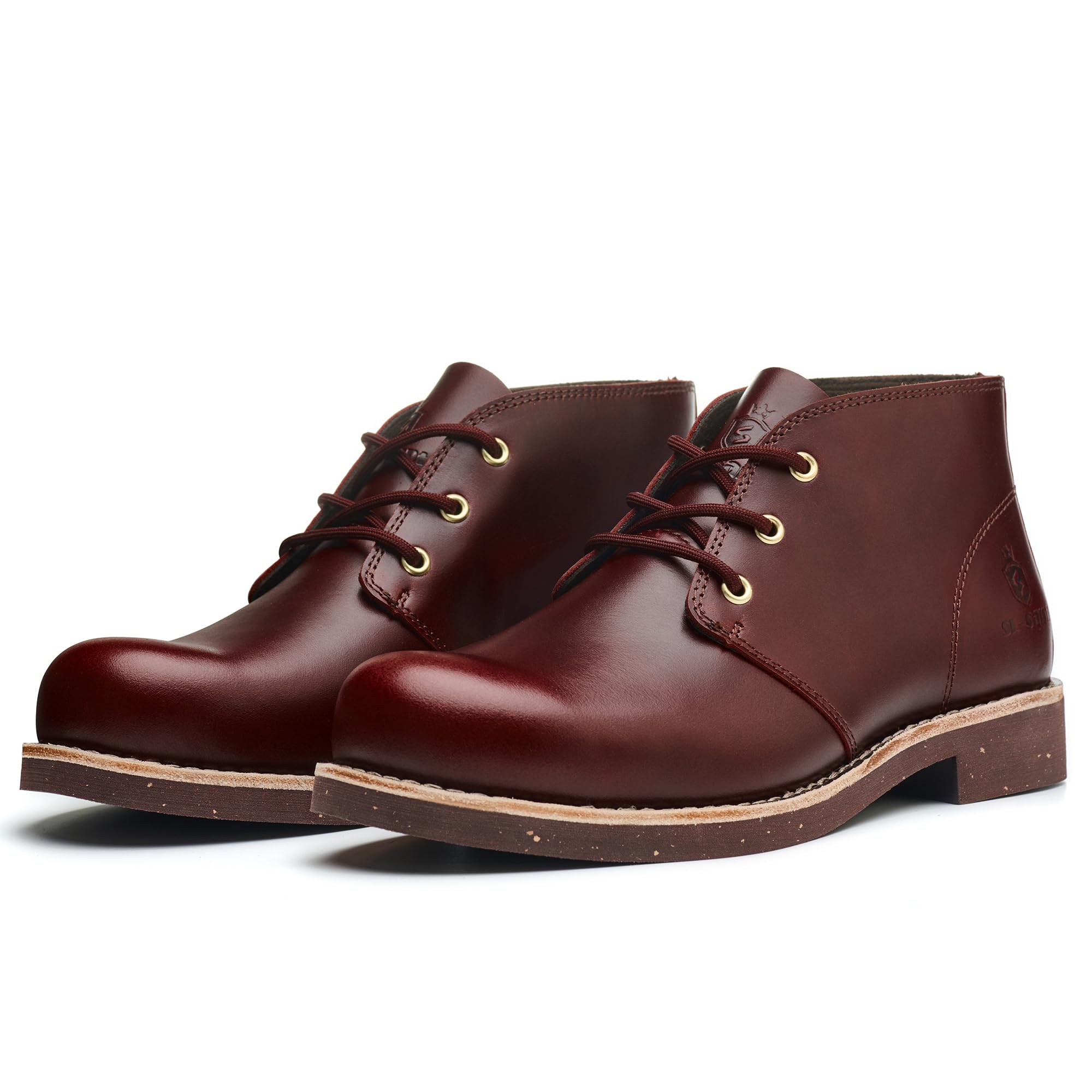 Handgefertigte Klassische Chukka-Stiefel Für Männer Mode Echtes Rindsleder Bequeme Schuhe Geschnürt