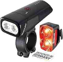 LUCI BICI SIGMA SPORT BUSTER 400 FL - Set Anteriore E Posteriore, 400 Lumen, USB Ricaricabile, Con Freno Segnalatore