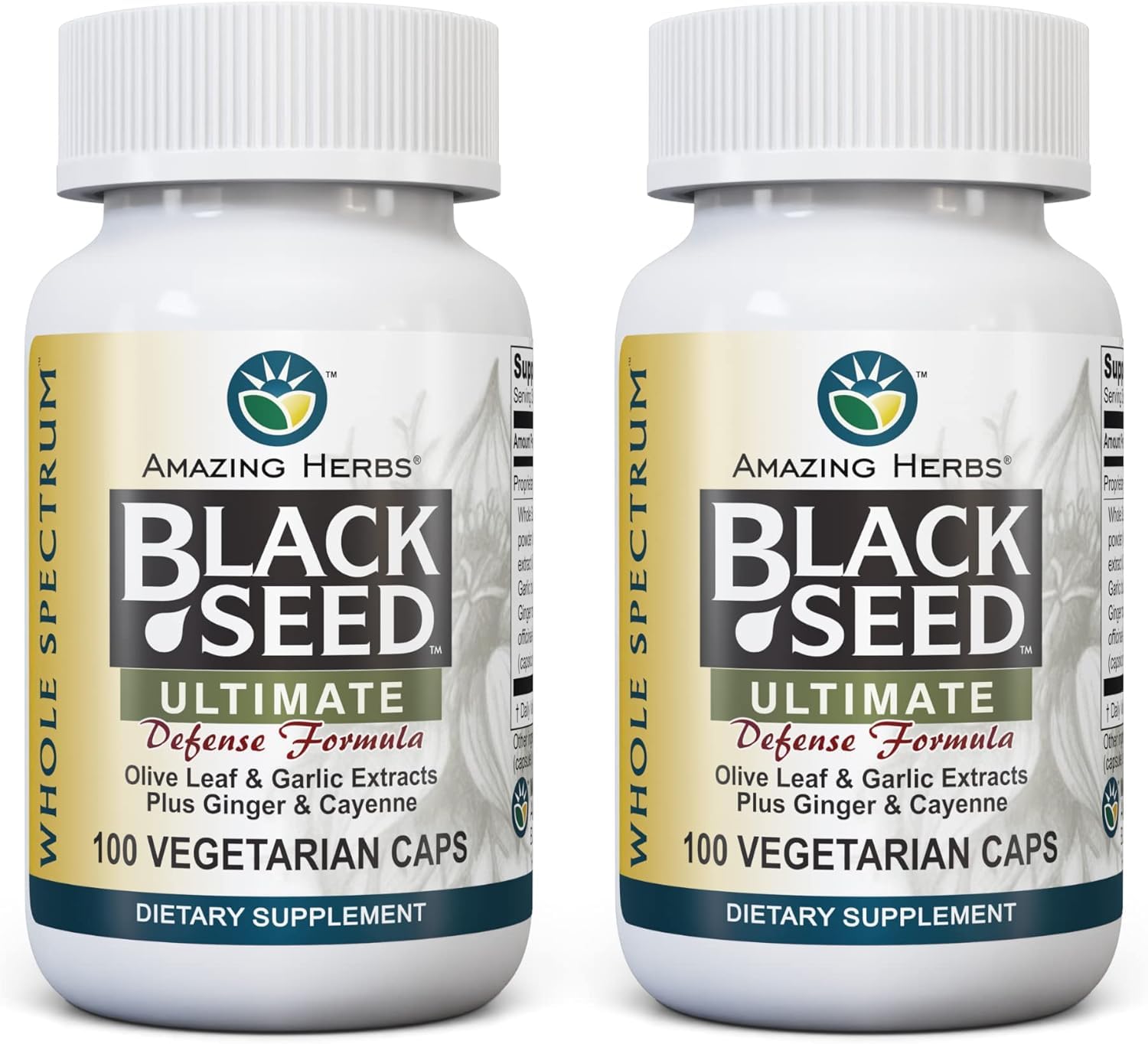 Amazing Herbs Whole Spectrum Black Seed Ultimate - 100 Count (Pack of 2) Ultimate 100 Count (Pack of 2)