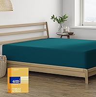Vista 16 de Thread Spread Sábana bajera ajustable 100% algodón tamaño Queen – Sábana bajera de algodón de 600 hilos tamaño Queen, lujosamente suave, duradera