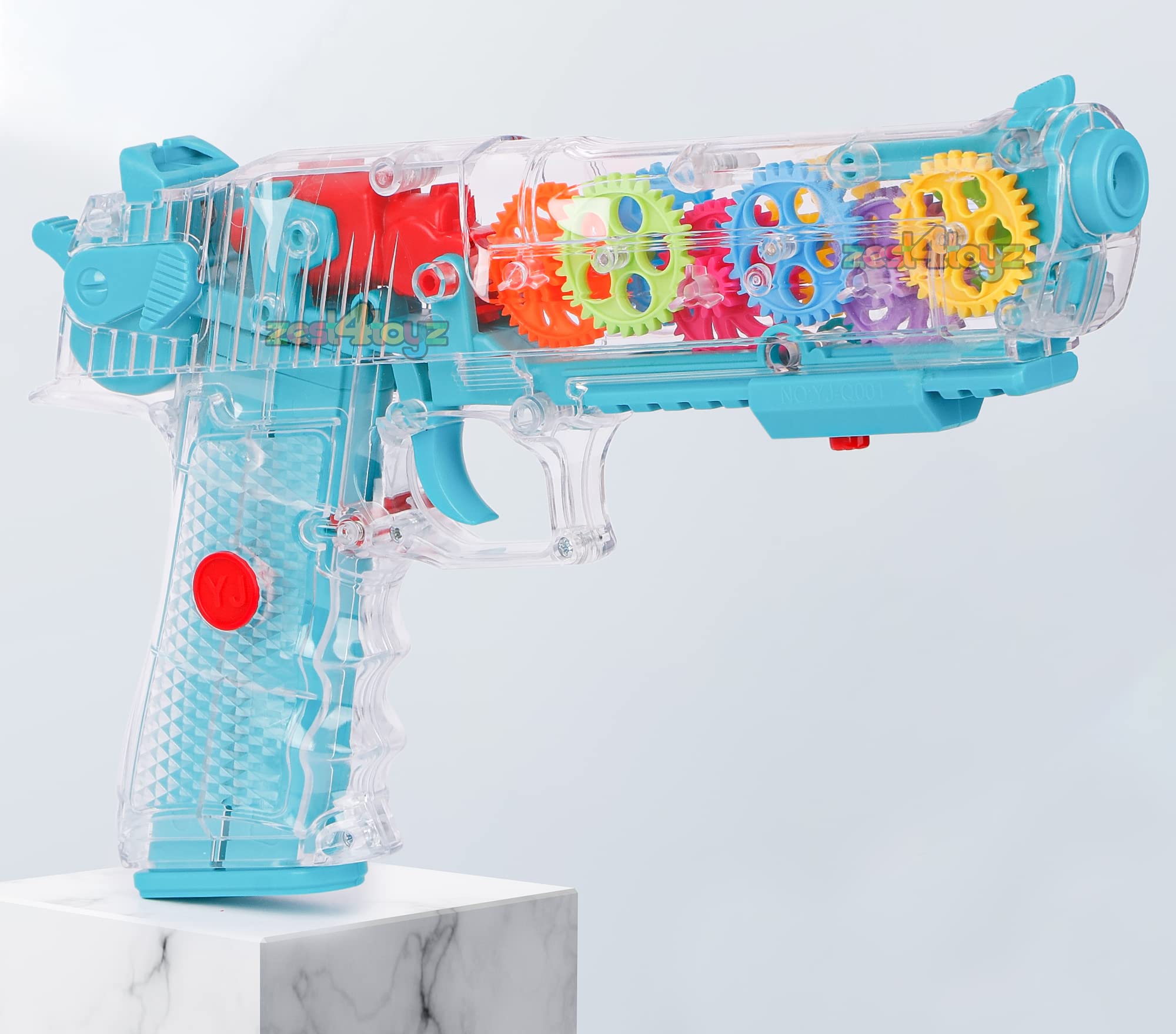 Zest 4 Toyz Musical Toy Battery Operated Transparent Gun Toy 3D Flashing Light & Sound Toys Blaster Gun with Moving Gears (Pack of 1) Multicolor (B0BHMCN3Z6) Amazon Price History, Amazon Price Tracker