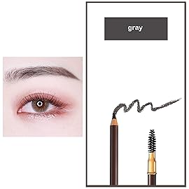 Bodermincer Eyebrow Pencil Longlasting Waterproof Durable Automaric Liner Eyebrow 5 Colors to Choose (5pcs, 4 Grey)