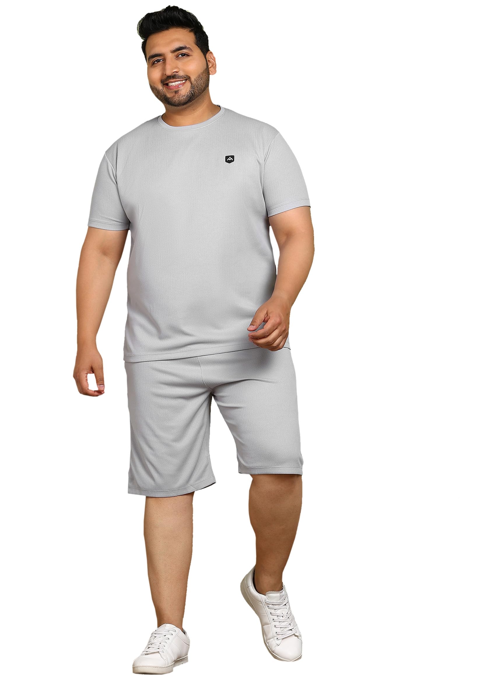 elyyork Men's Half Sleeve Oversized T-Shirt and Shorts || 3XL, 4XL Plus size || Longline Co-ord set for Men || Coord outfit-picture-14