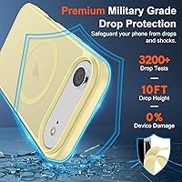 Vista 1530 de SUPFINE Funda magnética para iPhone 11 (compatible con MagSafe) (protección contra caídas de grado militar), translúcida mate a prueba de golpes